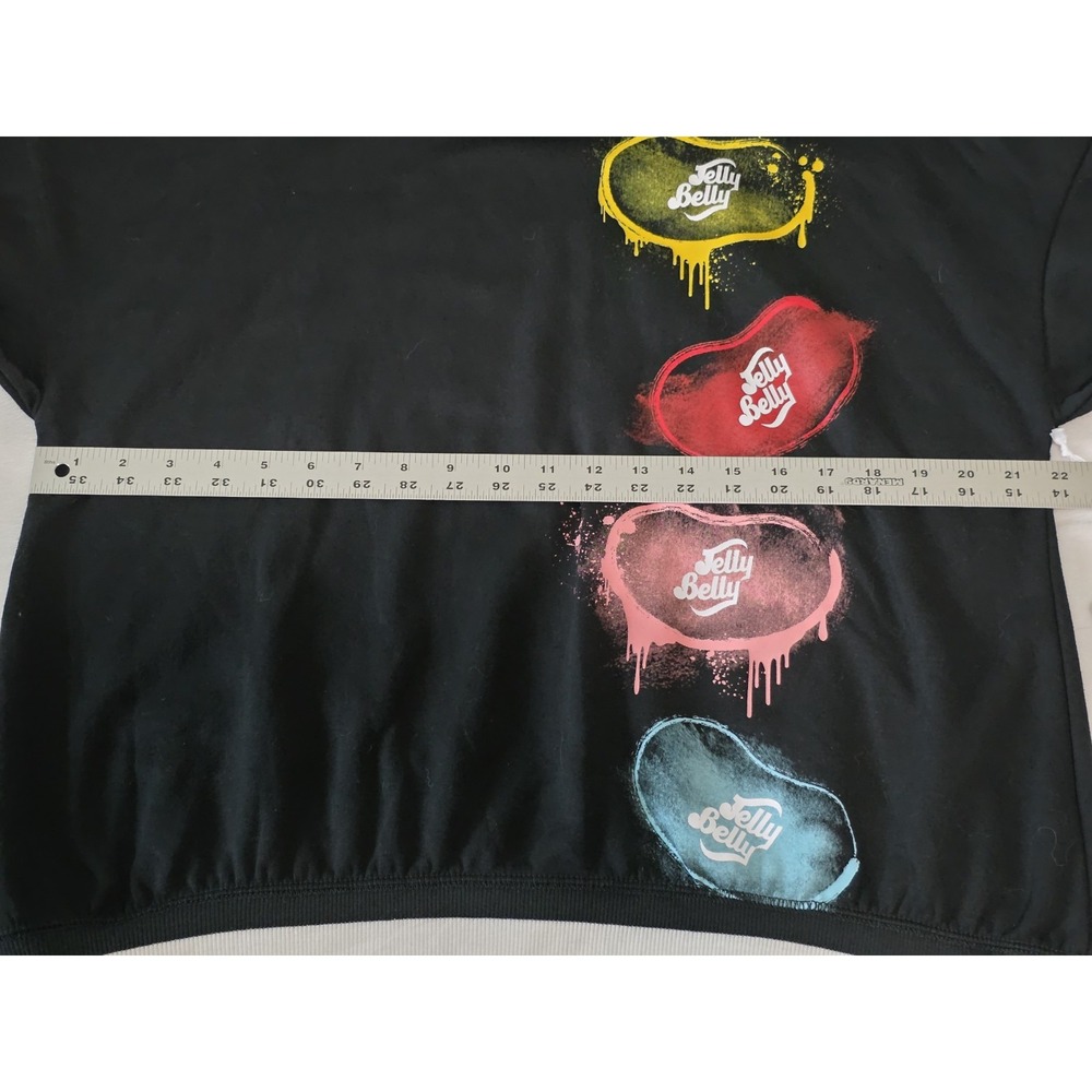 Justice x Jelly Belly LIMITED EDITION Girls XL 16/18 Black Fleece Hoodie Beans - Picture 6 of 7